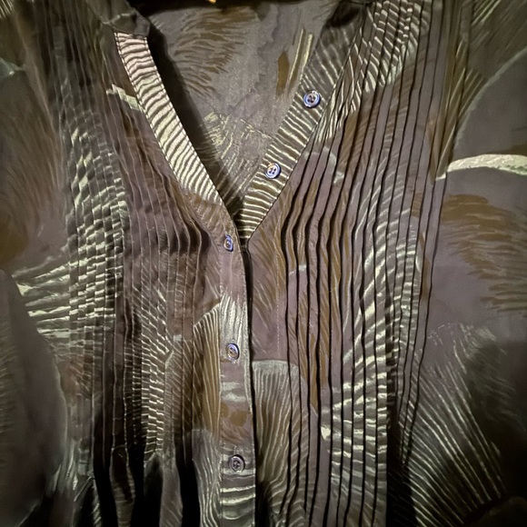 Patterned Deep Blue Top - Picture 2 of 5